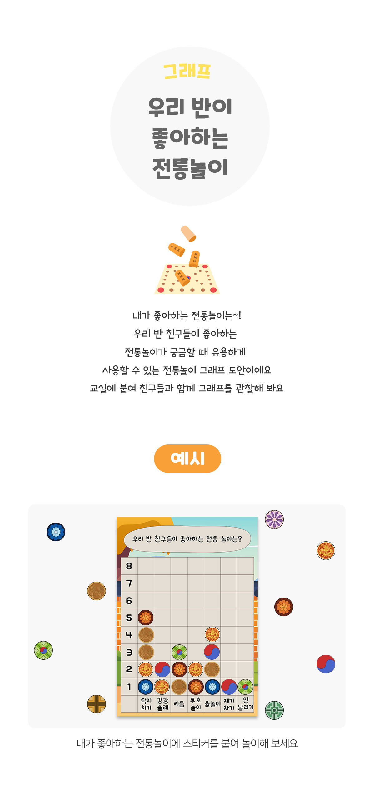 우리반이좋아하는전통놀이그래프