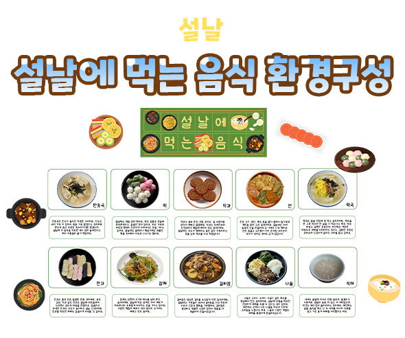 설날에먹는음식환경구성
