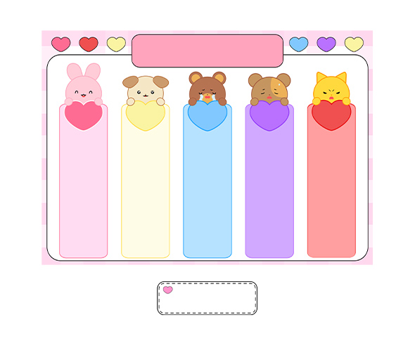 감정 표현판 (동물) (문구없음)