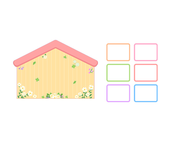 가족사진판 (집) (문구없음)