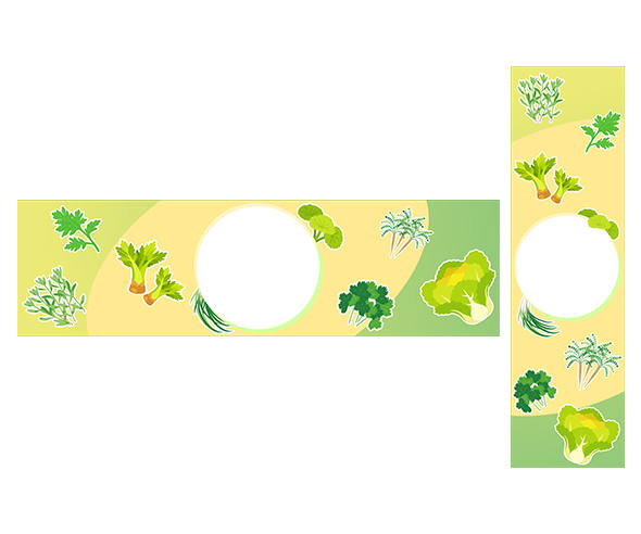 향긋한 봄나물 가로 세로 배너 (문구없음)