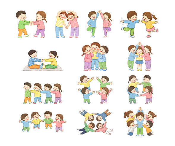 친구와 함께하는 동작