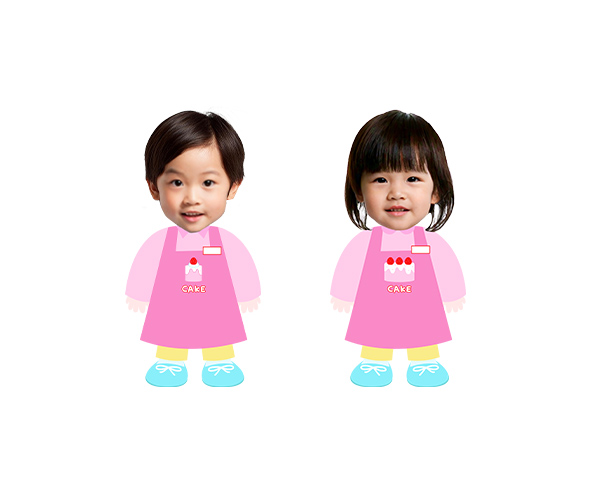 케이크 가게 직원 합성이미지