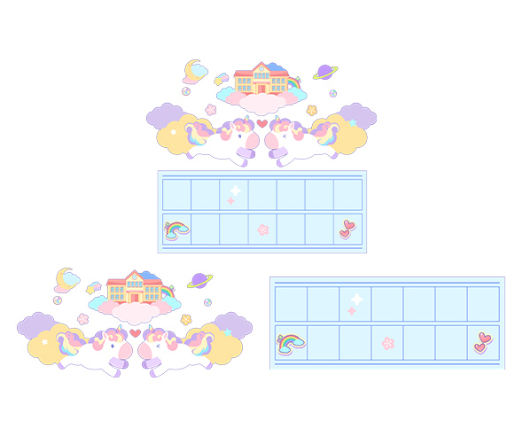 너와 함께라서 너무 좋아 원고지 레터링 (문구없음)