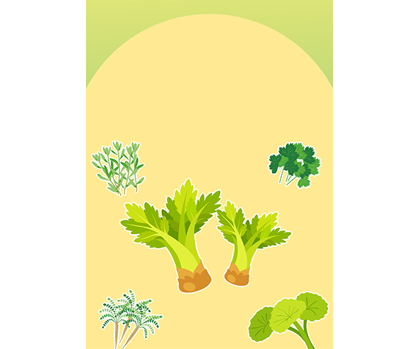 봄나물 음식점 광고 포스터 (문구없음)