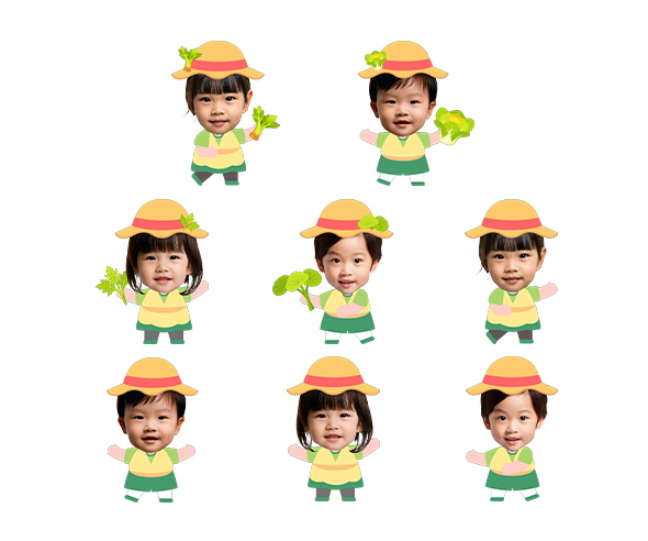 봄나물 음식점 직원 합성이미지