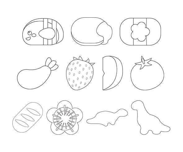 도시락 음식 색칠 모음