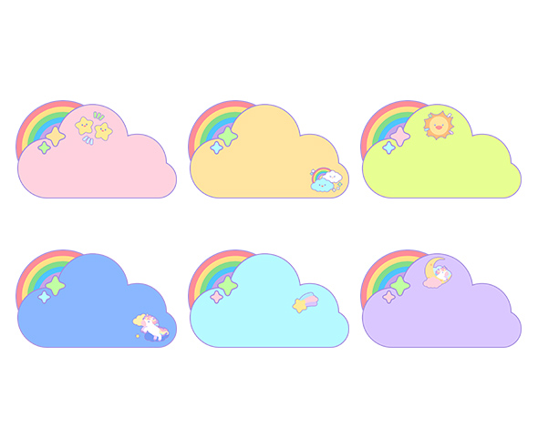 무지개 구름 이름표