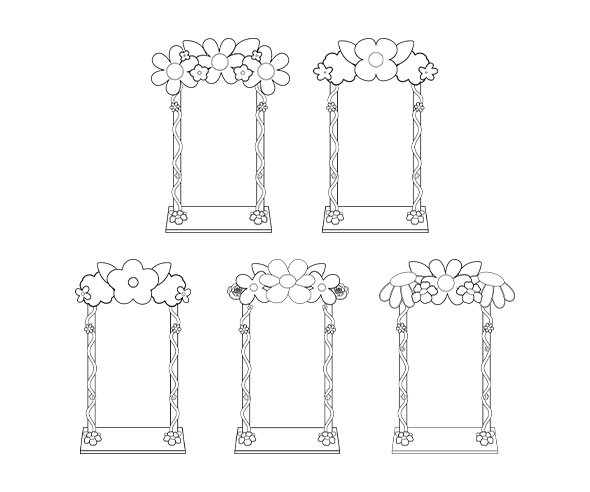 꽃 그네 색칠 모음