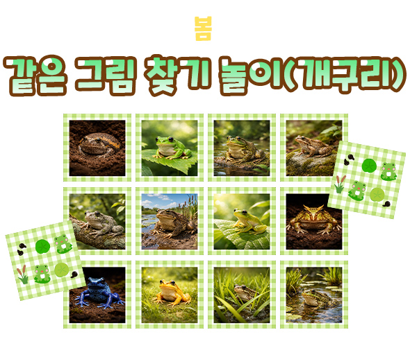 같은 그림 찾기 놀이 (개구리)