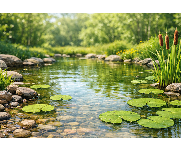 연못 배경