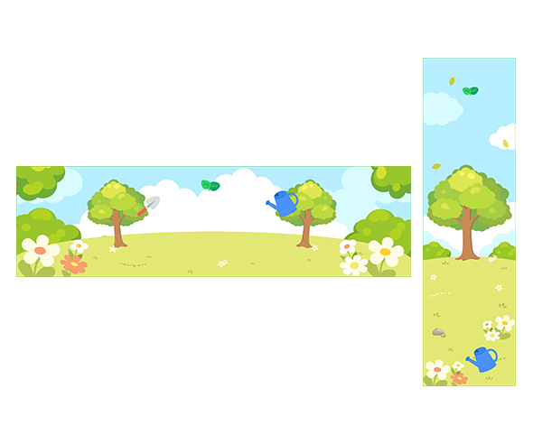 식목일엔 나무랑 놀자 가로 세로 배너 (문구없음)