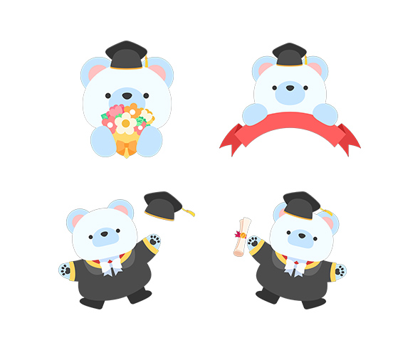 졸업, 수료 곰돌이