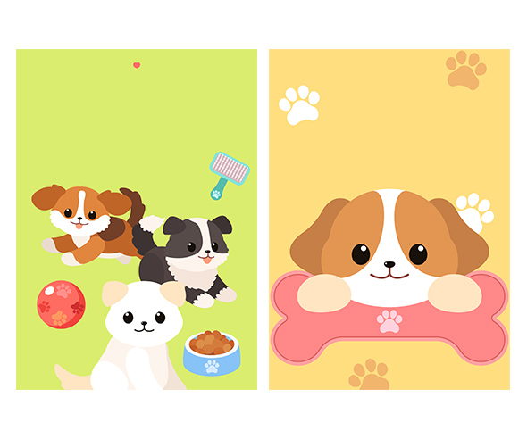 유기견 보호 센터 광고 포스터 (문구없음)