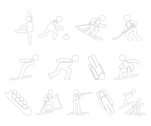 동계 올림픽 픽토그램 색칠 모음