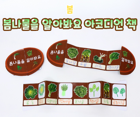 봄나물을 알아봐요 아코디언 책