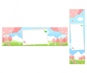 설레는 봄나들이 가로 세로 배너 (문구없음)