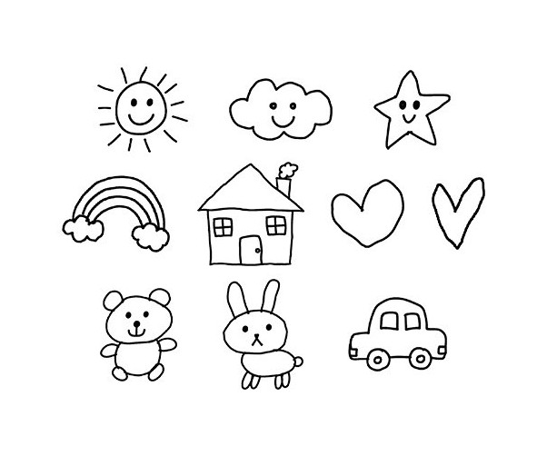 아이가 그린 그림 색칠 모음