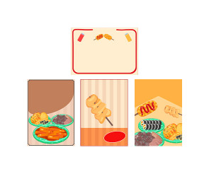 분식 포장마차 포스터 (문구없음)