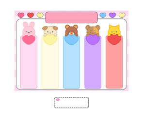 감정 표현판 (동물) (문구없음)