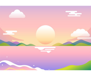 일출 새해 배경