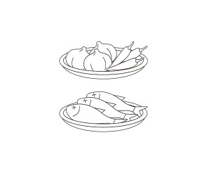 요리 재료 색칠 모음