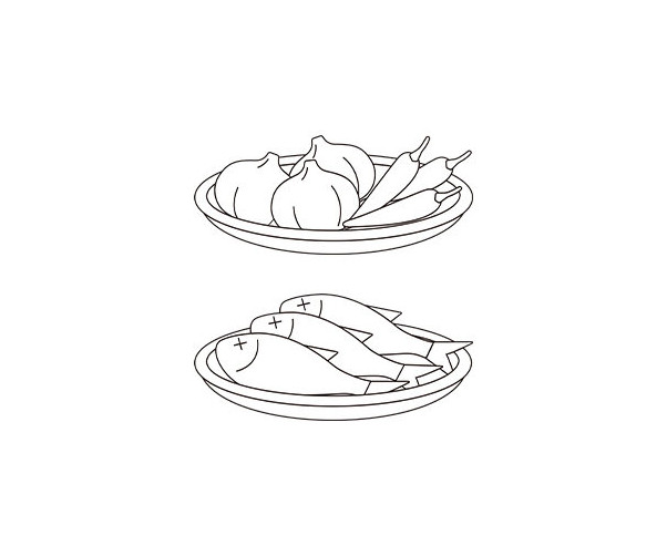 요리 재료 색칠 모음