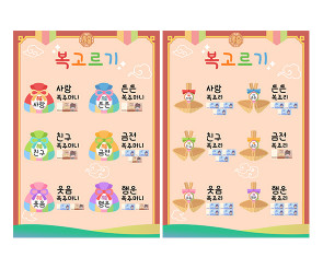 복 가게 메뉴판 (지폐)