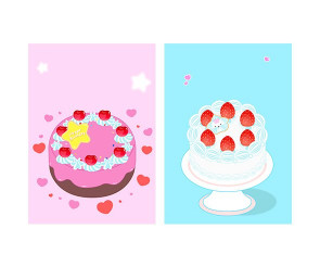 케이크 가게 광고 포스터 (문구없음)