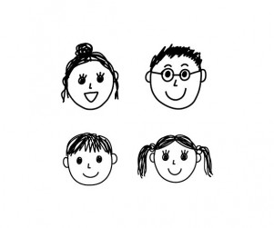 아이가 그린 가족 얼굴 그림 색칠 모음