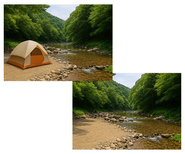 계곡 배경