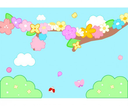 꽃 나뭇가지 배경