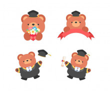 졸업, 수료 곰돌이