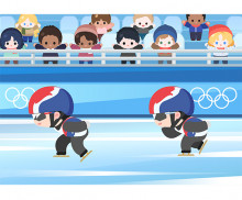 올림픽 스피드 스케이팅 경기장 배경