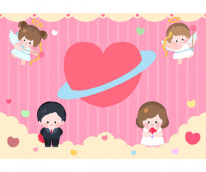부부의 날 큐피트 배경
