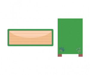 봄나물 음식점 간판 (문구없음)