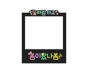 봄이 왔나봄 폴라로이드 토퍼