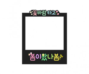 봄이 왔나봄 폴라로이드 토퍼