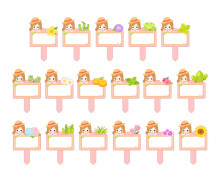 꽃 푯말 화분 이름표