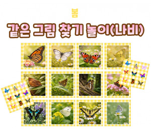 같은 그림 찾기 놀이 (나비)