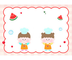 수박 화채 만들기 배경 