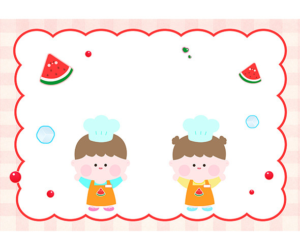 수박 화채 만들기 배경 