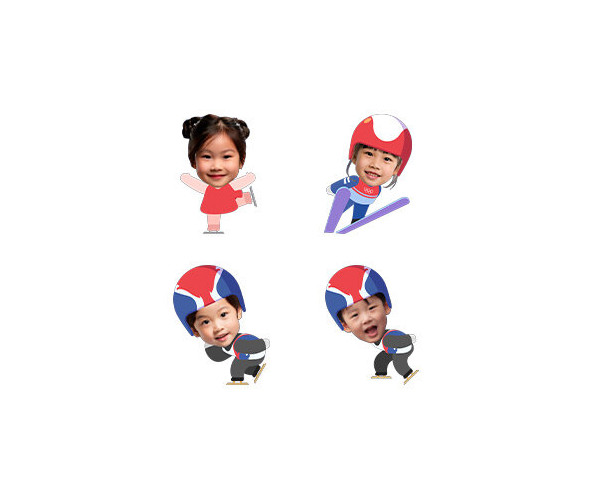 동계 올림픽 선수 합성이미지