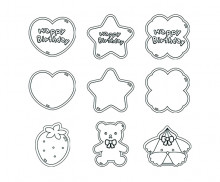 케이크 장식 색칠 모음