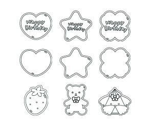 케이크 장식 색칠 모음