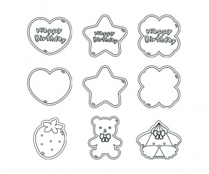 케이크 장식 색칠 모음