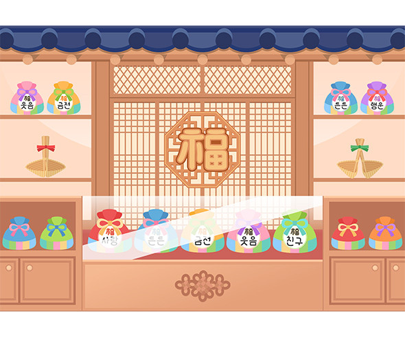 복 가게 배경