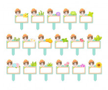 꽃 푯말 화분 이름표