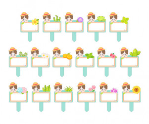 꽃 푯말 화분 이름표