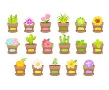 꽃 화분 이름표